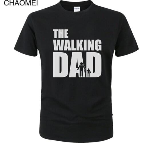 2019 Newest The Walking Dad T Shirt Men Tops Casual Fathers Day T Shirts Short Sleeve Men Funny o-neck tops fashion tee C83