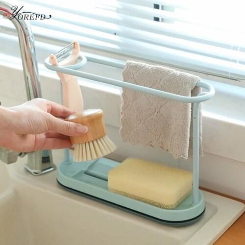 OYOREFD Kitchen Sink Organizer Sink Sponge Holder Kitchen Desktop Drain Drying Rack Bathroom Kitchen Sink Accessories Holder