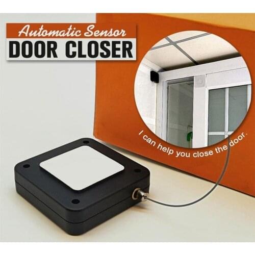 Punch-free Automatic Sensor Door Closer Spring Closing Door Zinc Alloy Adjustable Surface Mounted Automatic Door Closer for Home
