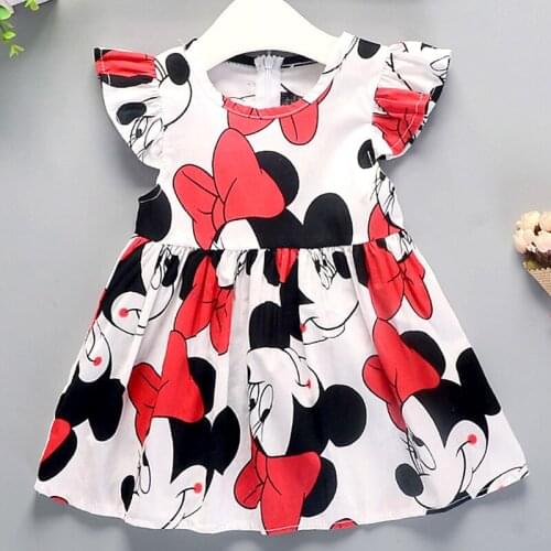Girls Dress 2019 Summer New Dress Girl Cartoon Pattern Cotton Dress Baby Cotton Floral Princess Dress