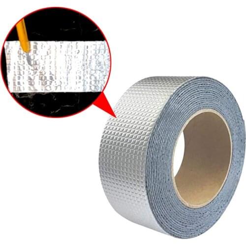 Resistance Waterproof Tape Aluminum Foil Thicken Butyl Tape Wall Crack Roof Duct Repair Adhesive Tape 5-10M Home Renovation Tool