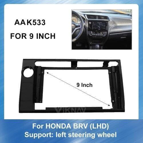 10 inch For Honda Left peptide BRV 2 din Radio Fascia for Stereo Audio Panel Installation Dash Kit Frame Adapter Stereo DVD