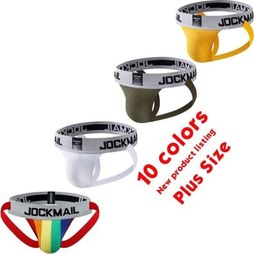 Rainbow Men Thong Mesh Stretch Jockstraps Gay Underwear Sports String Homme New Years Panties G 10 Colors Erotic