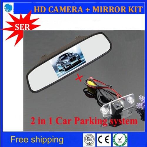 Promotion Auto parking System for Hyundai Elantra Terracan Tucson Accent CCD Car Rear View Camera + HD Car rear Mirror Free Ship