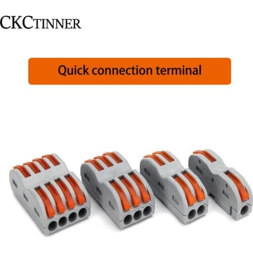 SPL-1/2/3/4 Mini Fast Wire Cable Connectors Universal Compact Conductor Spring Splicing Wiring Connector Push-in Terminal Block