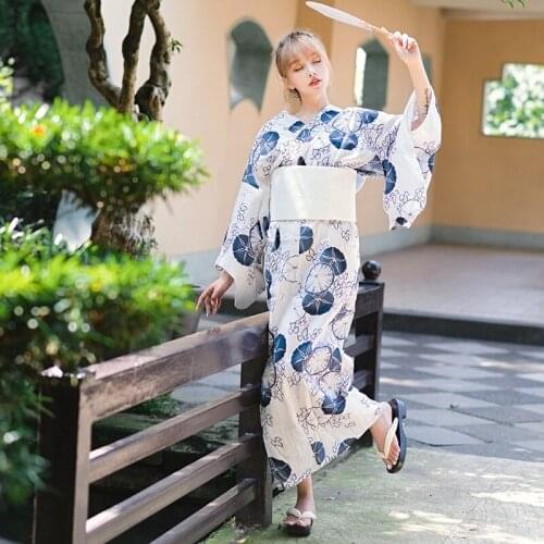 Traditional Japanese Clothes Dress Yukata Women Kimonos Costume Japanese Cosplay Haori Obi Yukata Japanese Kimono Dress FF2873