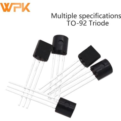 50Pcs PNP Transistor NPN Power Triode TO-92 2N2222 2N2907 2N3904 2N3906 2N4401 2N4403 2N5089BU 2N5401 2N5551 IC Diode