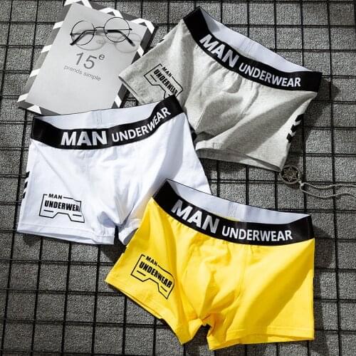 3Pcs/Lot Cotton Male Panties Mens Underwear Boxers Breathable Man Boxer Underpants Comfortable Shorts Sexy Men Lingerie