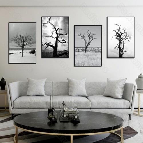 Waterproof Ink Painting Living Room Decoration Wall Decoration Painting Sofa Background Wall Painting Old Tree Painting Canvas