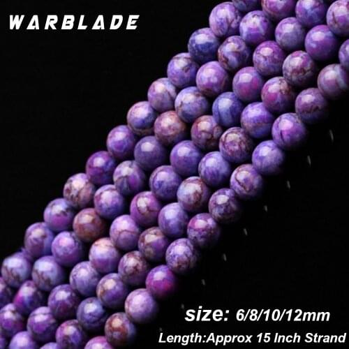 WBL High Quality Natural Stone purple Sugilite Beads Round Loose Beads 6mm 8mm 10mm 12mm For DIY Bracelet Jewelry Making