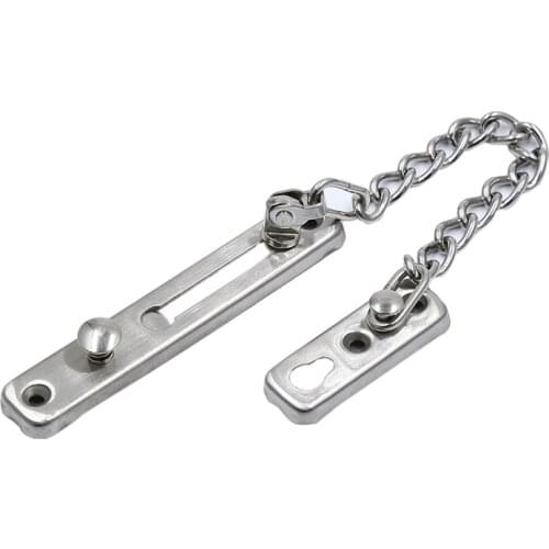 Stainless Steel Security Door Bolt Buckle Chain Bold Door Latch Chain Lock Anti-theft Door Chain Door Latch Door Lock Hardware
