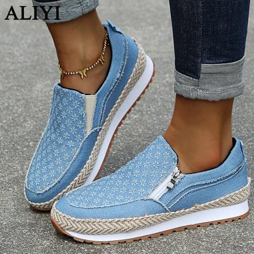 Womens Sneakers 2021 Autumn New Slip On Casual Shoes 35-43 Size Comfortable Waterproof Ladies Loafers Female Flat Shoes