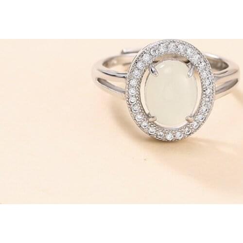 14mm 925 STERLING SILVER women Semi Mount Bases Blanks base blank Pad ring Setting wedding jewelry findings diy A5892