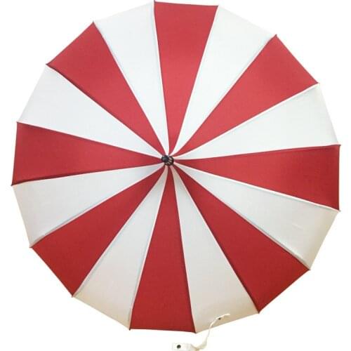 30PCS Creative Design Black And White Striped Golf Umbrella Long-handled Straight Pagoda Umbrella