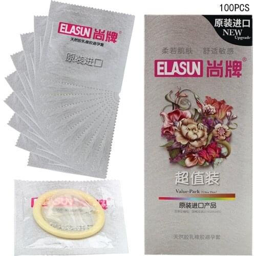 100 Pcs/Pack Ultra Thin Condoms Contraception Device Large Oil Quality Natural Latex For Her Rubber Condoms For Men
