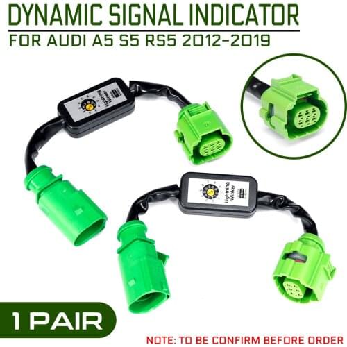 2Pcs Car Light Dynamic Turn Signal Indicator LED Taillight Add-on Module Cable Wire Harness For Audi A5 S5 RS5 2012-2019