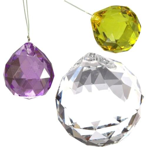 40MM Feng Shui Faceted Decorating Crystal Pendant Ball(Clear)