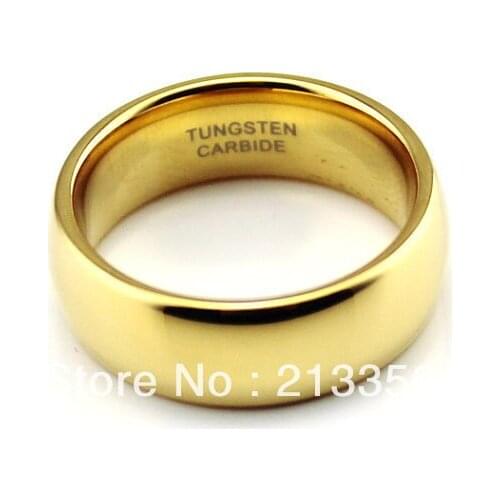 Free Shipping Cheap Price Jewelry USA Brazil Russia HOT Selling 8MM Mens Classic High Polished Brand New Tungsten Wedding Ring