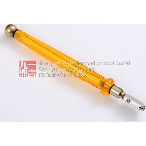 1pcs/lot caibide tip oil filled glass cutting tools glass cutter with smooth cut wheel and plastic handle free shipping