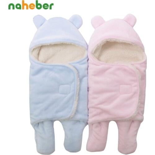 Baby Swaddle Wrap Blanket Envelope for Newborns Winter Warm Sleeping Bag in the Stroller Diaper Cocoon for Kids Discharge