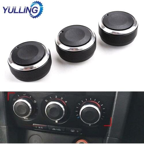For MAZDA 3 M3 2004-2009 High grade ABS Aluminum Surround Control Switchs Air Condition A/C Panel Control Switch Knob Cover