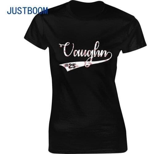 Womens Custom Name Number Baseball Shirt Baseball Mom Distressed Softball Shirt O-Neck 100% Cotton