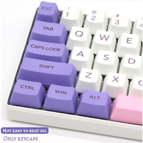 Eagiacme PBT OEM Dye Sublimation Big Font Keycaps For Gaming Mechanical Keyboard 104 Keys Pink Keycaps USB Wired Gamer Keyboard