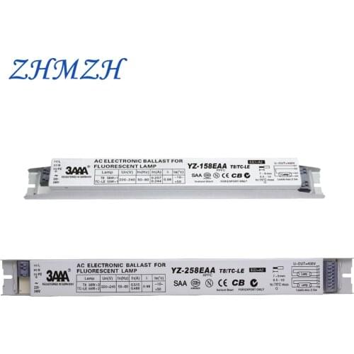 3AAA YZ-158EAA YZ-258EAA T8/TC-L 220V 2*58W 2*55W T8 Electronic Ballast For T8 Fluorescent Lamp Advertising Light Box Rectifier