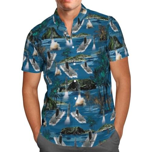 Submarine 3D Beach Hawaiian 2021 Summer Mens Shirt Short Sleeve Shirt Streetwear Oversized 5XL Camisa Social Chemise Homme-52