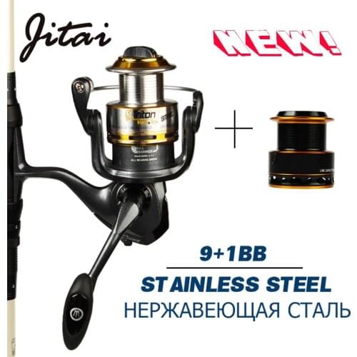 JITAI Free Metal Spare Spool Spinning Reels with 5.2:1 Gear Ratio High Quality 9+1BBS Freshwater Spinning Reel 1500-6000 Series
