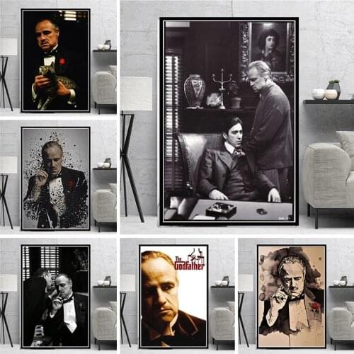 Cuadros Hot Movie The Godfather Canvas Painting Posters and Prints Classic Gangster Actor Wall Art Picture for Home Decoration