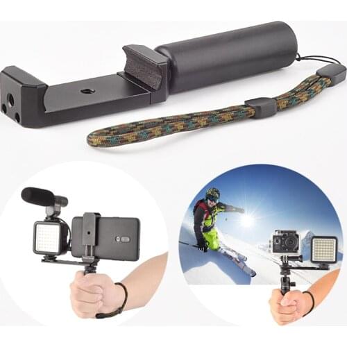 Smartphone Video Rig Kit with Microphone Handle Stabilizer Grip Tripod Mount for Videomaker Filmmaker Video Shooting Vlogging
