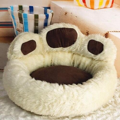 Creative Bear Footprint Washable Small Medium Large Luxury Dog Bed Kennel Cozy Soft Warm Pet Puppy Cat Dog House Nest