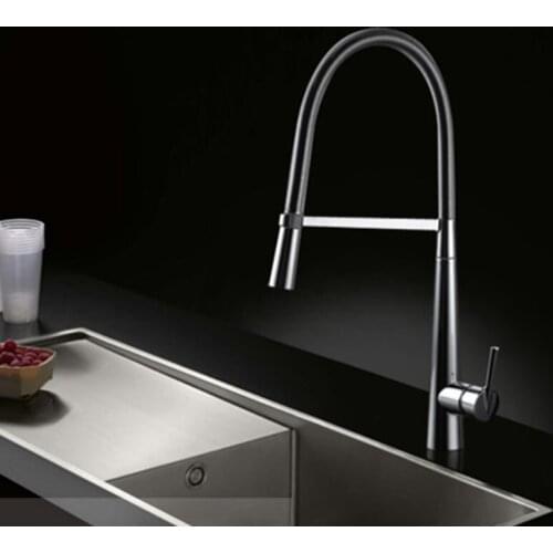 Kitchen Faucets Single Handle Chrome Pull Out Kitchen Faucet Single Hole Brass Swivel 360 Degree Rotation Sink Mixer Mixer Taps