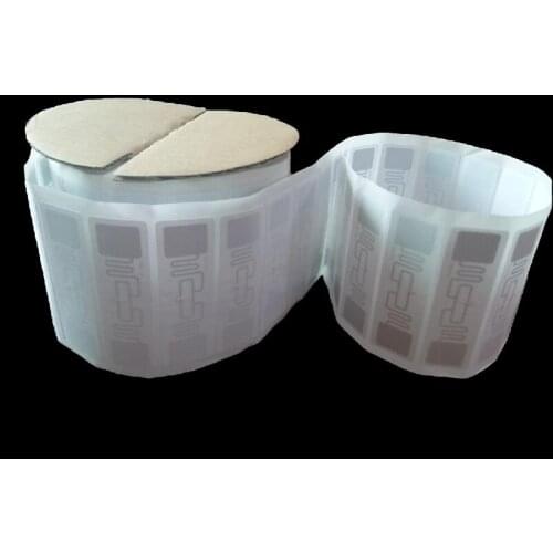 100pcs UHF 860-960MHz UHF RFID Tag AZ 9662 H3 Chip ISO 18000-6C Passive RFID UHF Sticker Label Size: 73*23mm Read Range 6m-8m