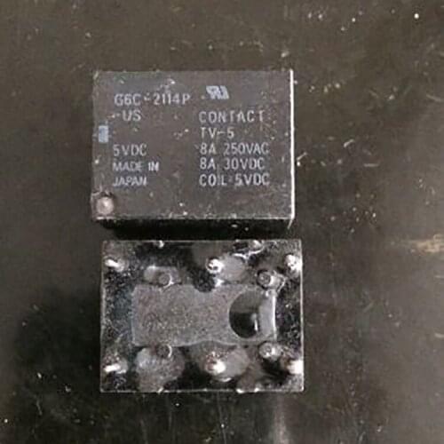 New 5PCS/LOT G6C-2114P-US-5VDC G6C-2114P G6C-2114P-US 6PINS