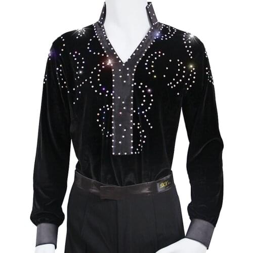 2017 New Arrival Man Ballroom Dance Tops Long Sleeve Latin Shirts Men Dance Shirt Jazz/Waltz/Tango Dancewear men Latin Dance
