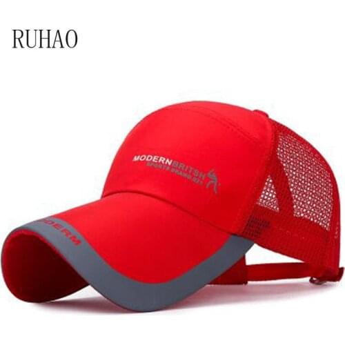 RUHAO Solid Summer Cap Branded Baseball Cap Men Women Dad Cap Bone Snapback Hats For Men Bones Golf sport hat