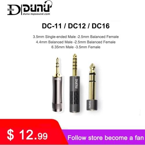 Dunu DC-12 DC-16 DC-11 3.5mm Male to 2.5mm Female 6.35-3.5 / 4.4-2.5 Plug Adapter for Music Player Balanced earphone AMP DAC