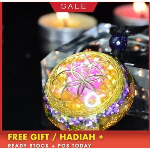 Orgonite Energy Pendant Natural Crystal Necklace Exorcise Evil Spirits Change Luck Eliminates Negative Energy Jewelry