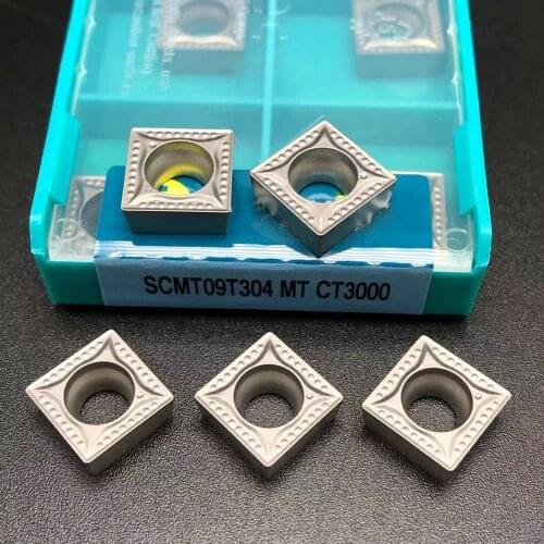 SCMT09T304 MT CT3000 Cylindrical turning tool Cermet material SCMT 09T304 Carbide turning insert Tokarnyy ceramic insert