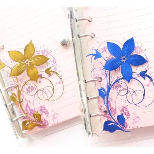 Domikee cute transparent PVC school 6 rings binder spiral notebooks kawaii student binder planner notebooks stationery gift A6