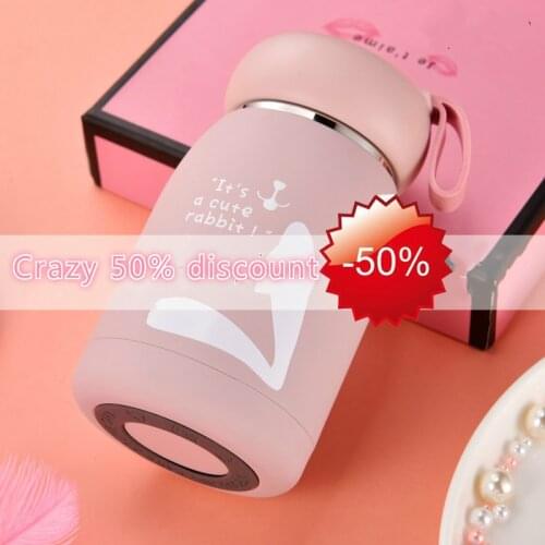 Warm cup girl lovely warm water cup portable creative big belly cup student Korean version of the easy cup simple fresh teacup