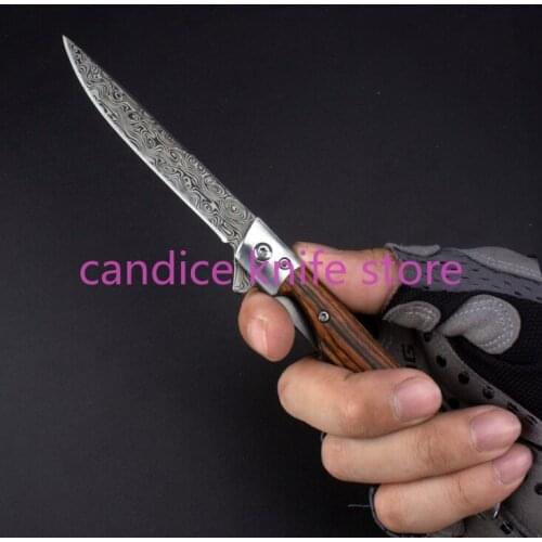 The Magic Pen Folding Knife m390 Blade ebony Handle Ball Bearing Hunting Survival Camping Tactical Pocket Knives EDC Multi Tools