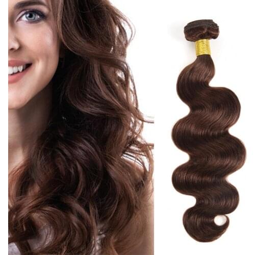 Women Hair Wig Comfortable Natural Soft Dark Brown Body Wave Human Hair Extensions Long-lasting Wedding Hair Weave