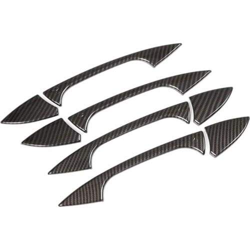 4 x ABS Carbon Fiber Car Door Handle Trim for Mercedes Benz a GLK GL ML C Class W204 X204 W176 Car Accessories