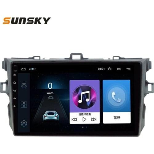 9 inch Car Navigation Integrated GPS Android Navigation Bluetooth MP5 Suitable for Toyota Corolla 07-13 WIFI 1G+16G
