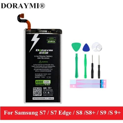 DORAYMI EB-BG935ABE Phone Battery for Samsung Galaxy S7 Edge S8 S9 Plus S8+ S9+ G930 G935 G9508 G955 G960 G965 Bateria
