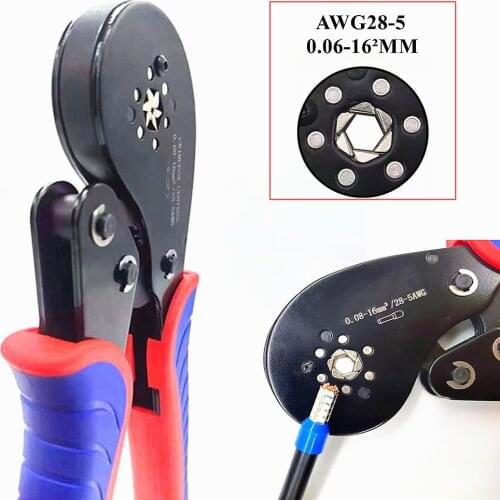 Electrical Self-Adjustable Ratchet Plier With 0.08-16mmTubular Terminal Crimping Tools With1200pcs/box Terminals