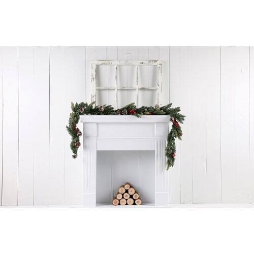 HUAYI Photography Backdrop Christmas Xmas Fireplace wood Photo Background Newborns Child Studio Family Photocalls PropsW-4320